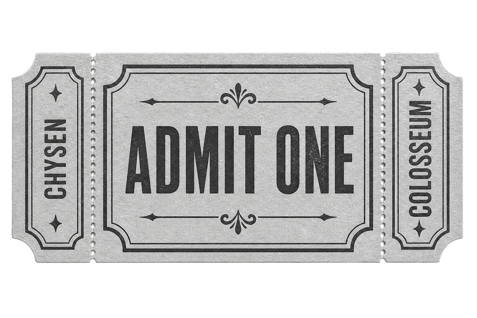 Common Chysen Colosseum ticket